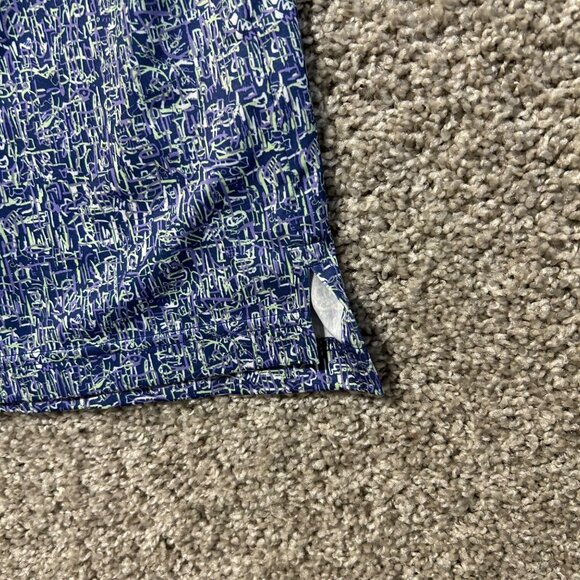 Donald Ross Sportswear Men's Size L Blue Patterned Polo Golf Shirt - Picture 8 of 11